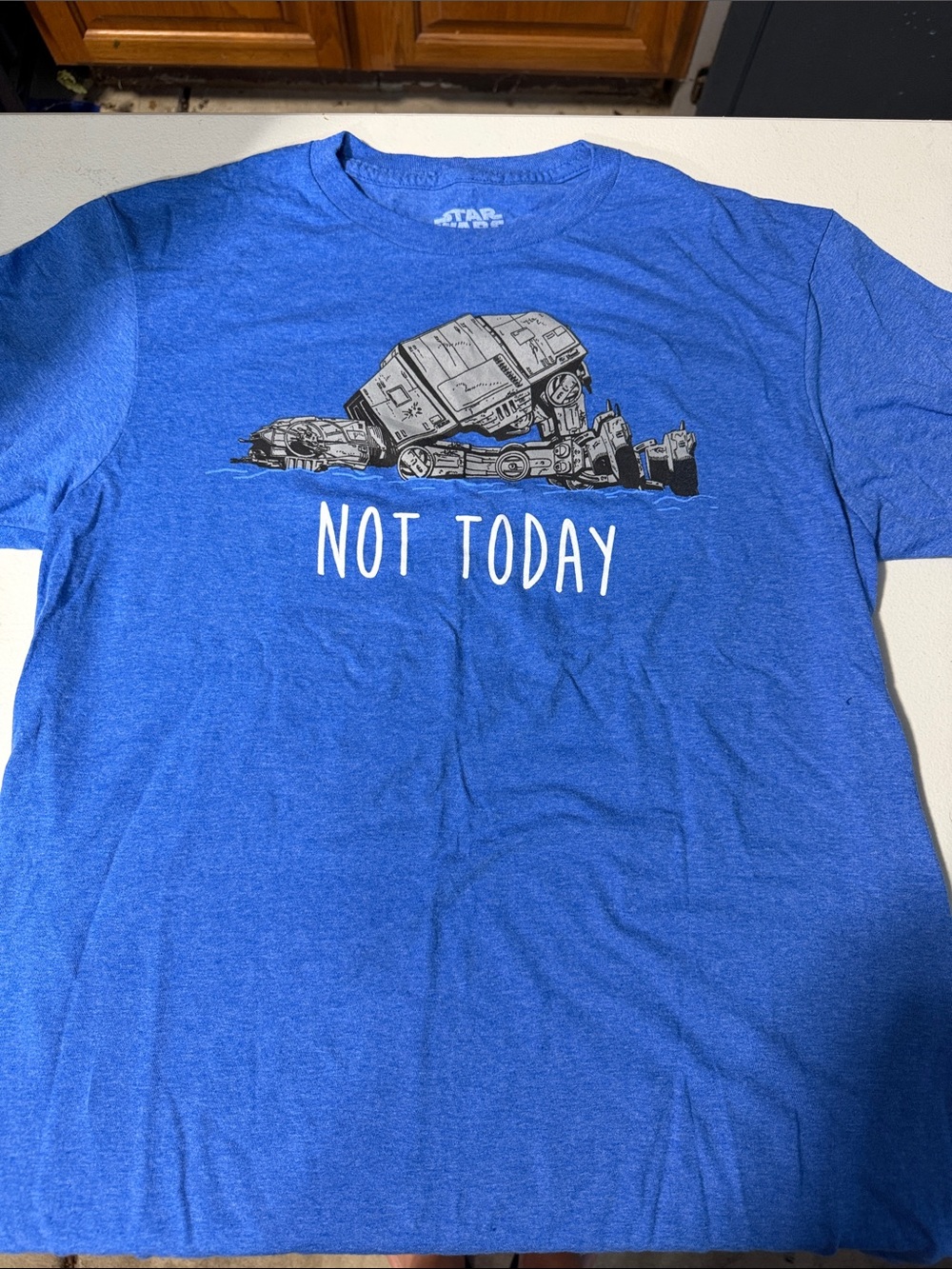 Star Wars Men's Royal Blue AT-AT Graphic Tee - 'Not Today'